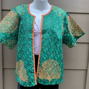 African Tye and dye print jacket / cape